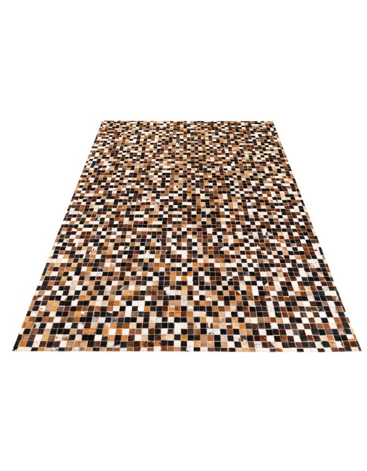 Detail image of  5' 6 x 7' 8 Cowhide Stocks Rug