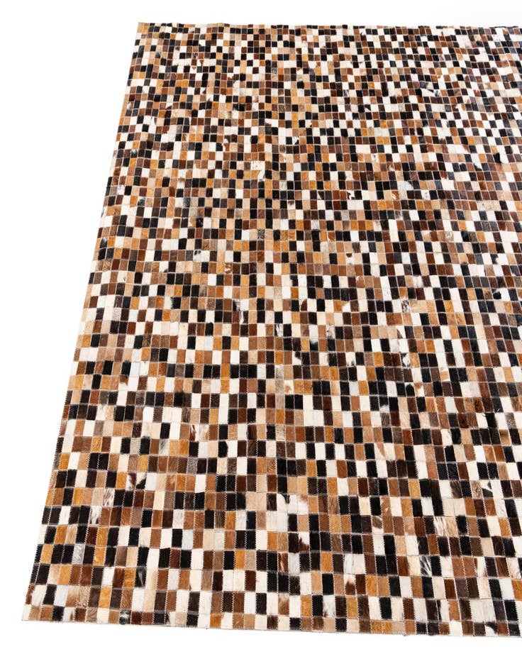 Detail image of  5' 6 x 7' 8 Cowhide Stocks Rug