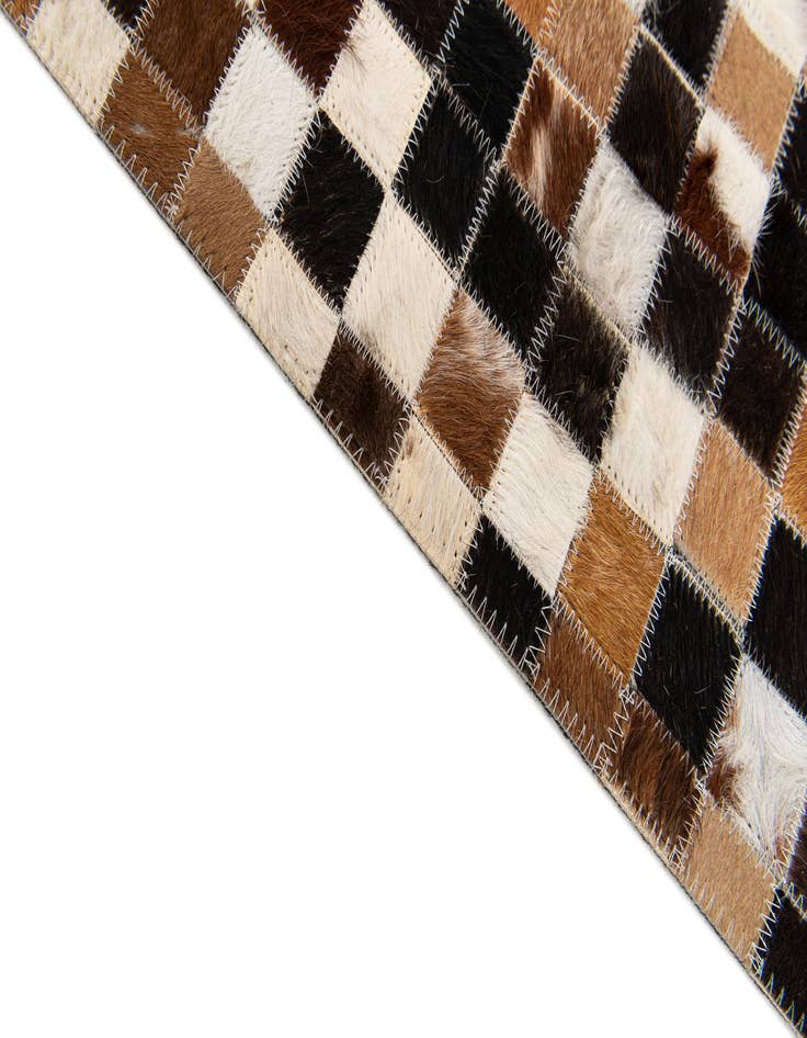 Detail image of  5' 6 x 7' 8 Cowhide Stocks Rug