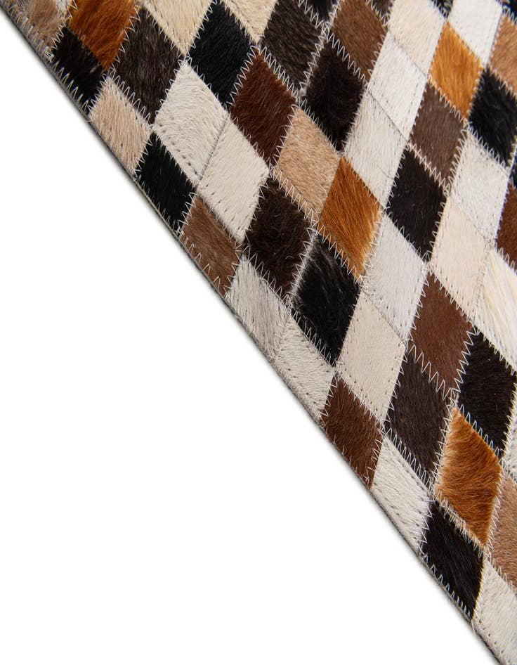 Detail image of  5' 5 x 7' 8 Cowhide Stocks Rug