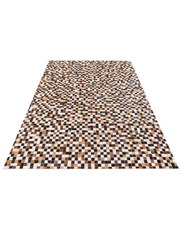 Detail image of  5' 6 x 7' 7 Cowhide Stocks Rug