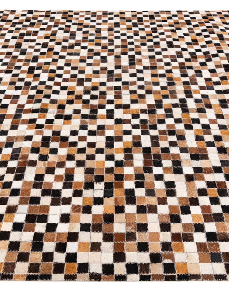 Detail image of  5' 6 x 7' 7 Cowhide Stocks Rug