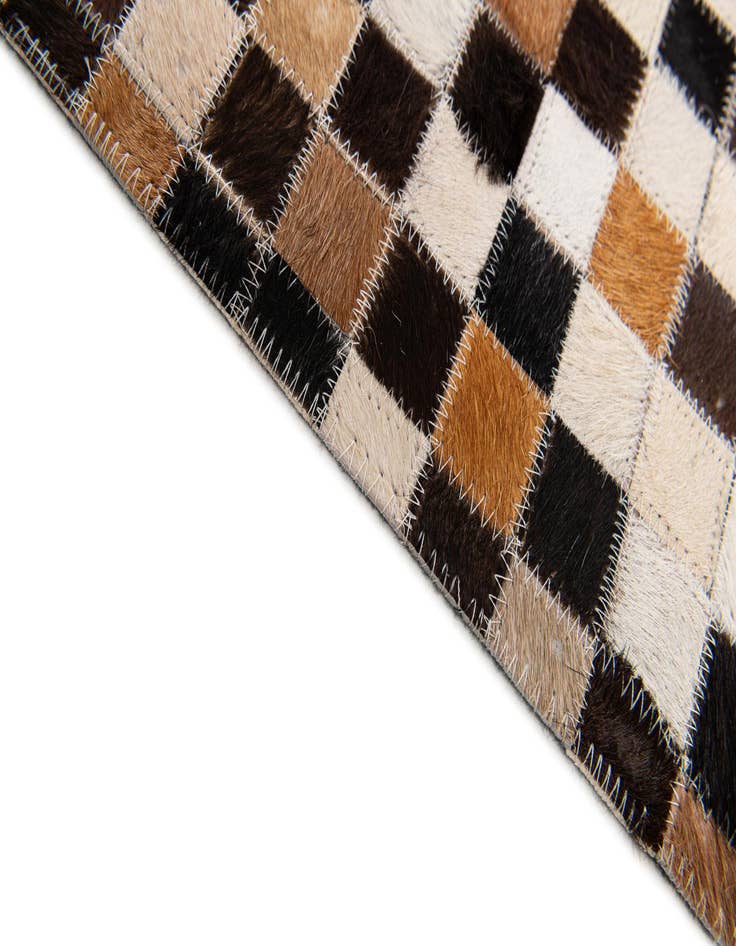 Detail image of  5' 6 x 7' 7 Cowhide Stocks Rug