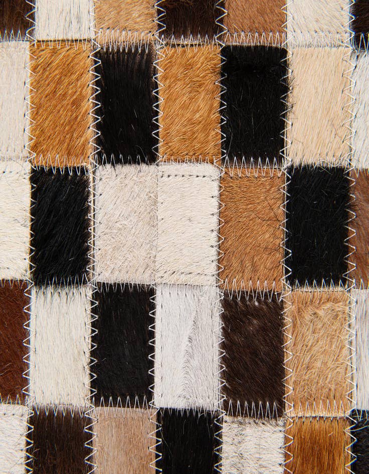 Detail image of  5' 6 x 7' 7 Cowhide Stocks Rug