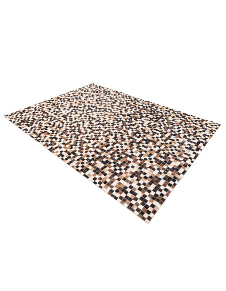 Detail image of  5' 6 x 7' 6 Cowhide Stocks Rug