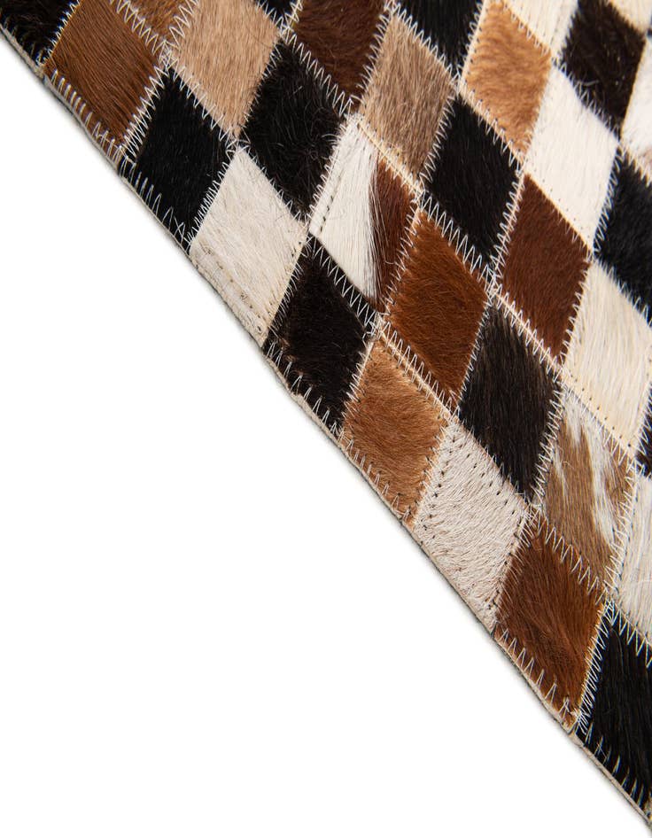 Detail image of  5' 6 x 7' 7 Cowhide Stocks Rug