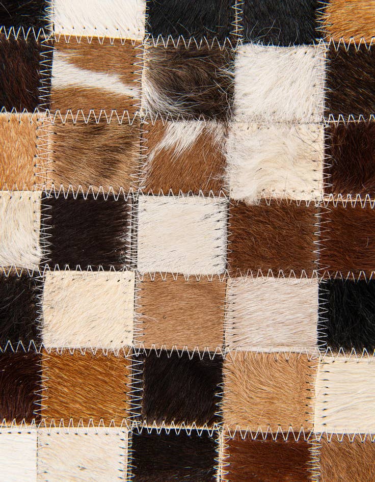 Detail image of  5' 6 x 7' 7 Cowhide Stocks Rug