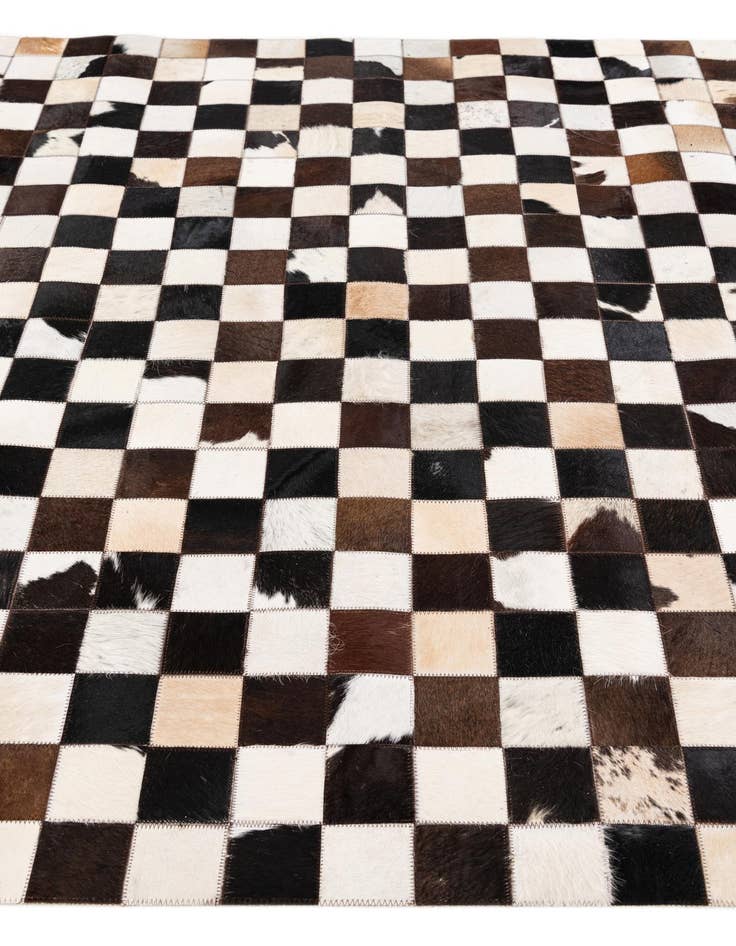 Detail image of  5' x 8' Cowhide Stocks Rug