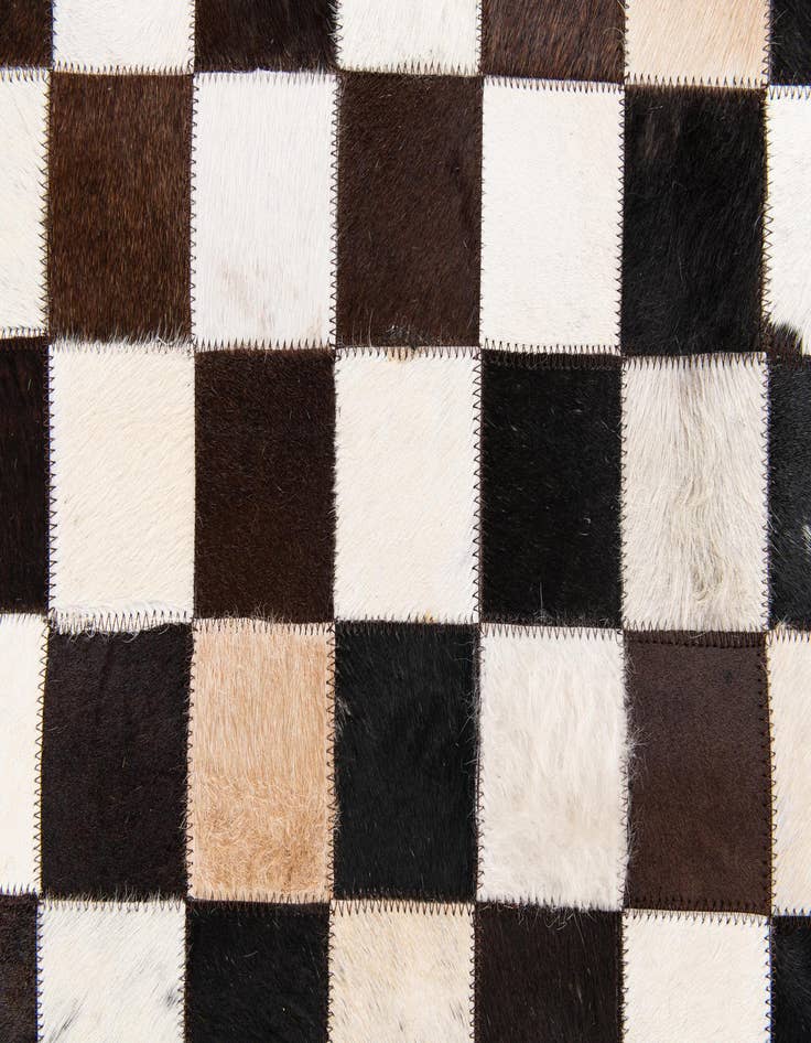 Detail image of  5' x 8' Cowhide Stocks Rug