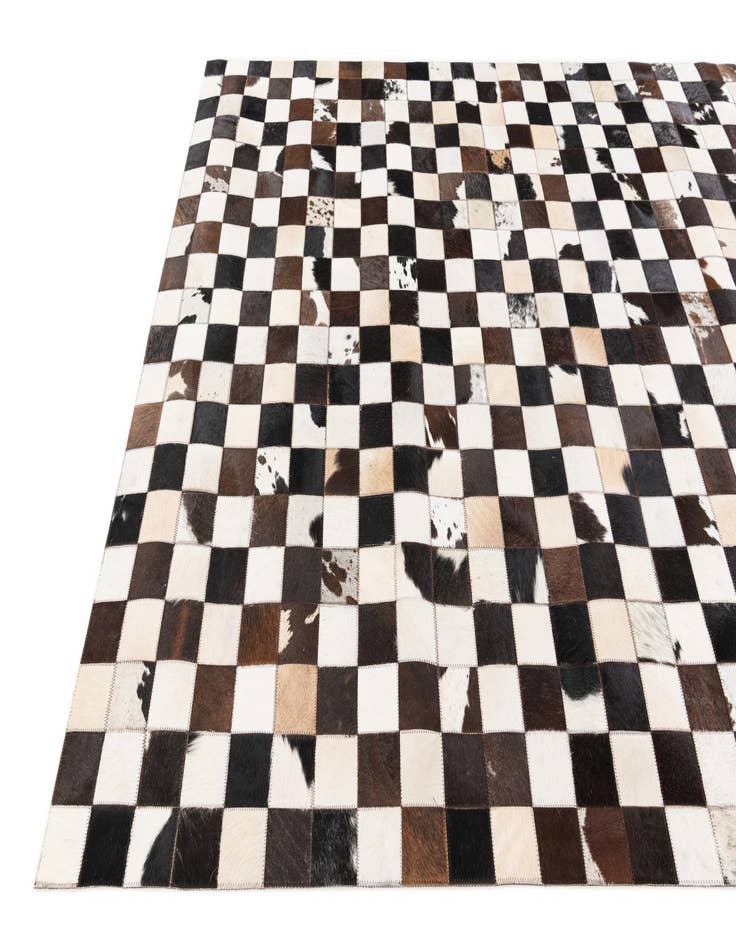 Detail image of  5' x 7' 11 Cowhide Stocks Rug