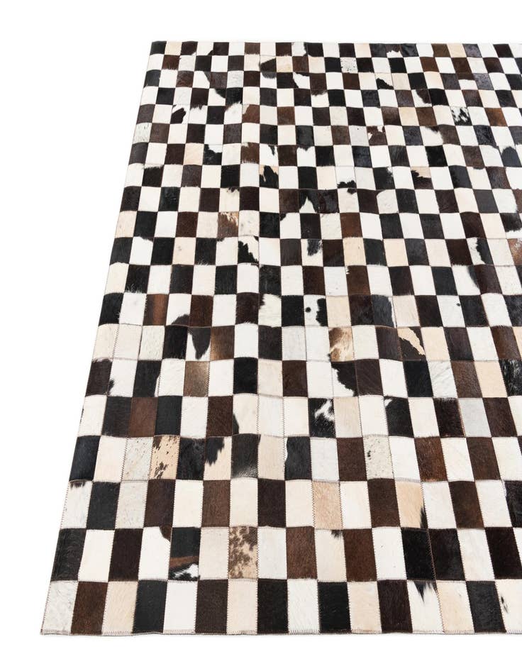 Detail image of  5' x 8' Cowhide Stocks Rug