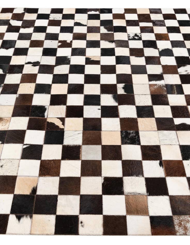 Detail image of  5' x 8' Cowhide Stocks Rug