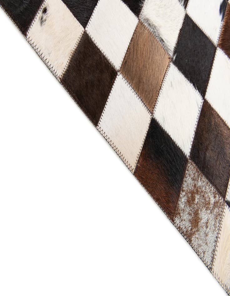 Detail image of  5' x 8' Cowhide Stocks Rug