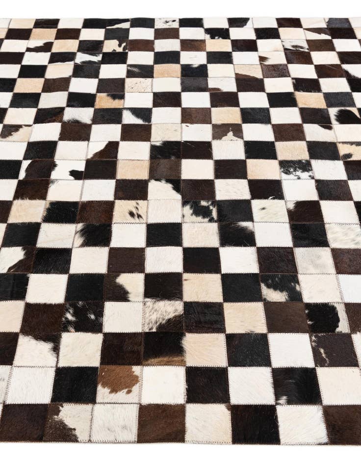 Detail image of  5' x 8' Cowhide Stocks Rug