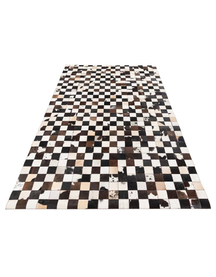 Detail image of  5' 1 x 8' Cowhide Stocks Rug