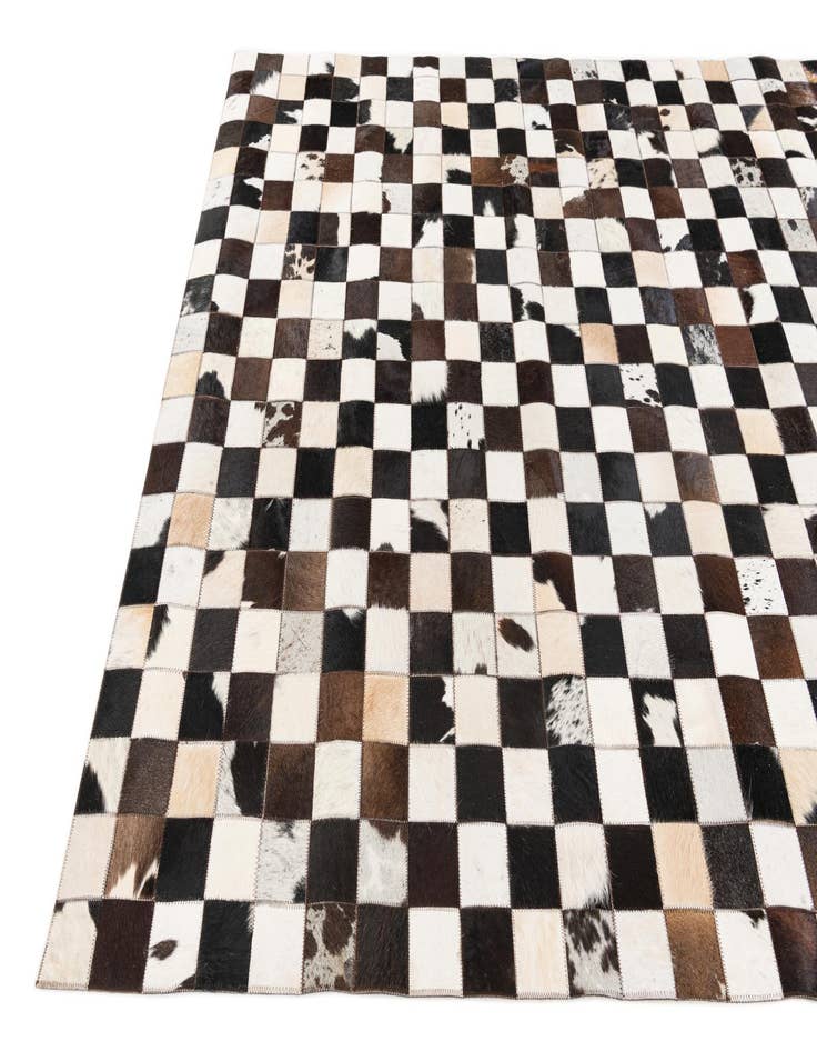 Detail image of  5' 1 x 8' Cowhide Stocks Rug