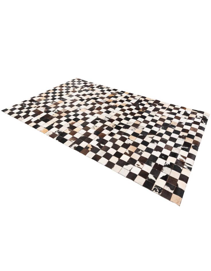Detail image of  5' 1 x 7' 11 Cowhide Stocks Rug
