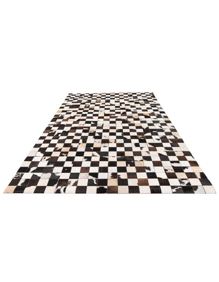 Detail image of  5' 1 x 7' 11 Cowhide Stocks Rug