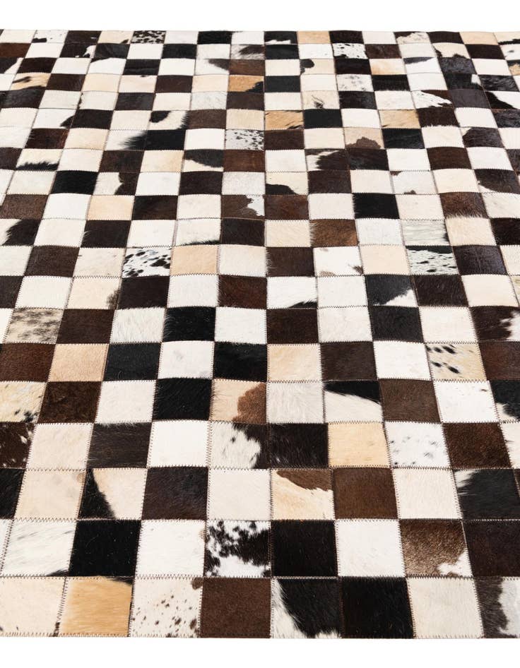 Detail image of  5' 1 x 7' 11 Cowhide Stocks Rug