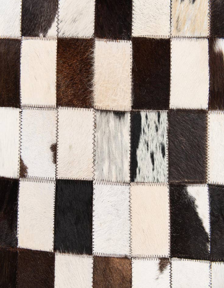 Detail image of  5' 1 x 7' 11 Cowhide Stocks Rug