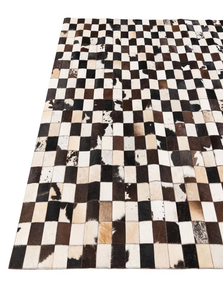 Detail image of  5' x 7' 11 Cowhide Stocks Rug