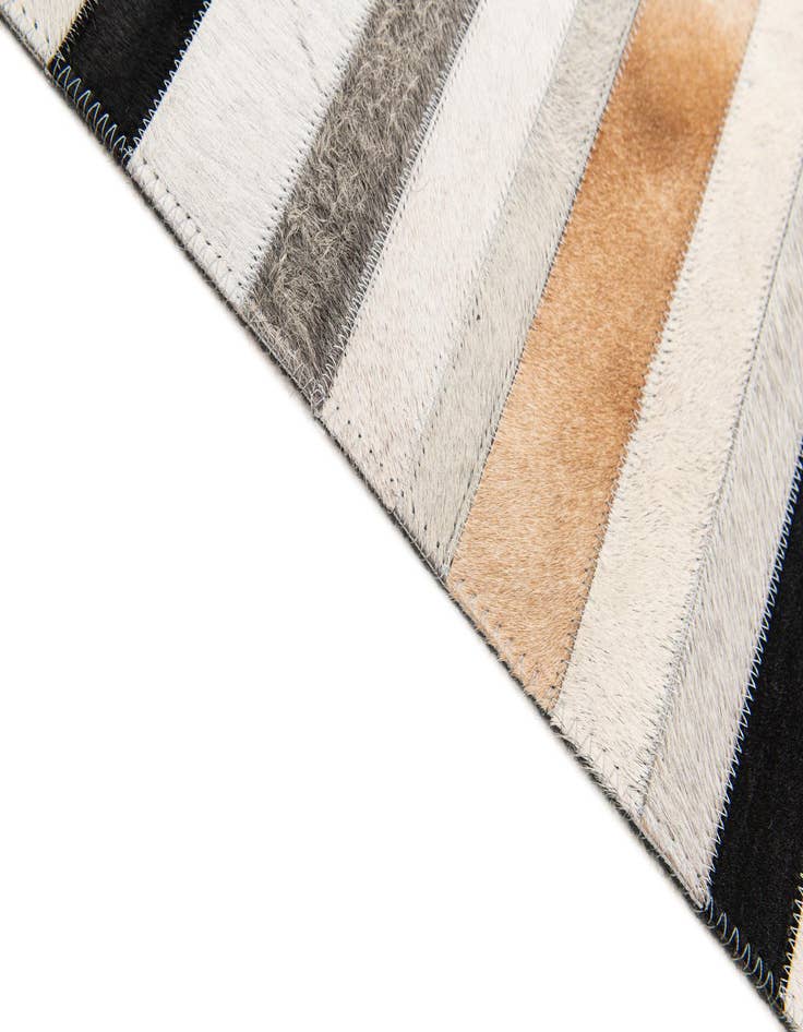 Detail image of  5' 1 x 8' Cowhide Stocks Rug