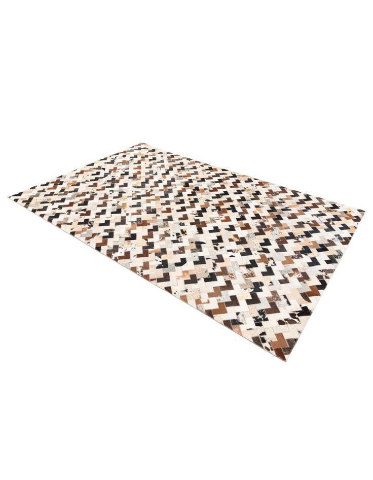 Detail image of  5' 1 x 7' 11 Cowhide Stocks Rug