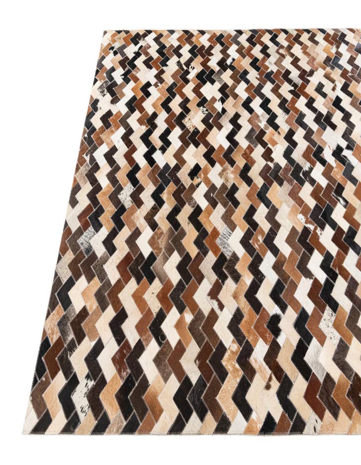 Detail image of  5' 1 x 8' Cowhide Stocks Rug