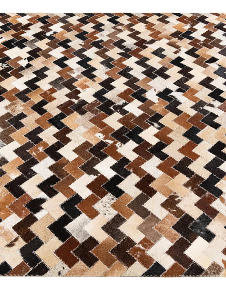 Detail image of  5' 1 x 8' Cowhide Stocks Rug