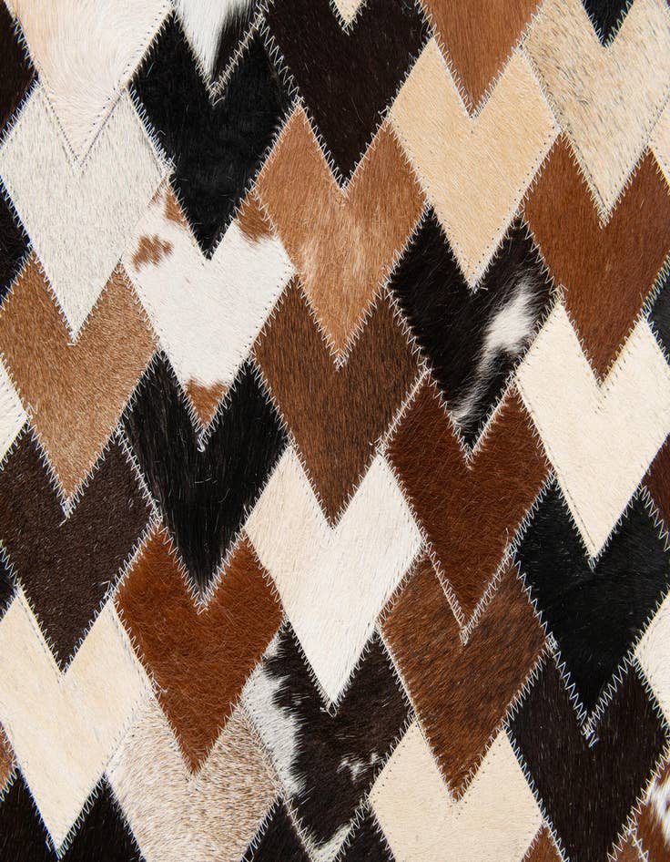 Detail image of  5' 1 x 8' Cowhide Stocks Rug