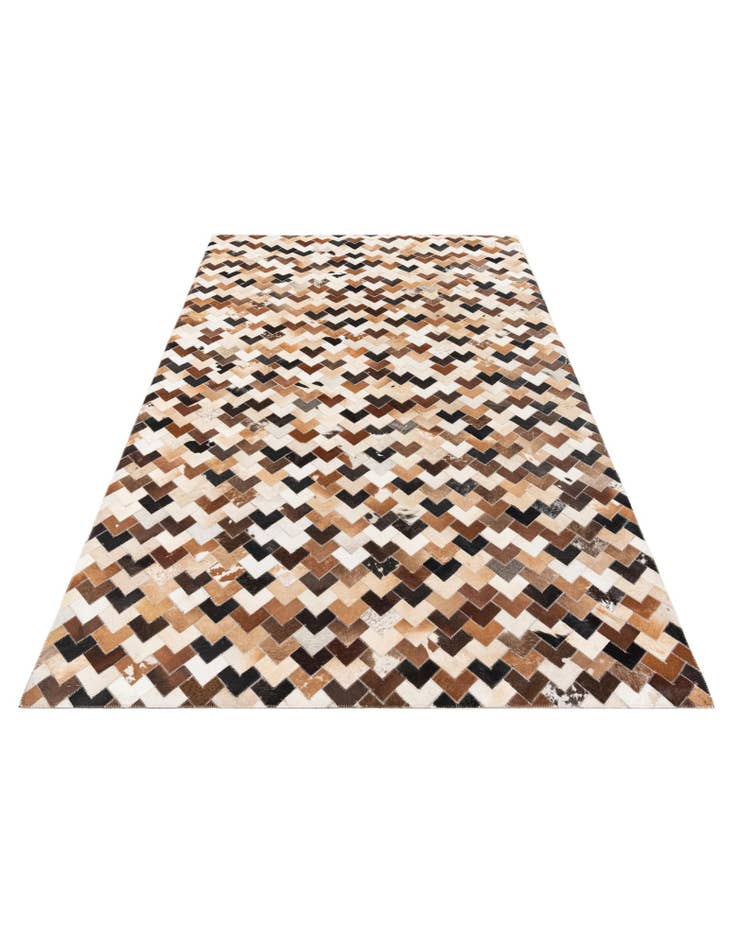 Detail image of  5' 1 x 8' Cowhide Stocks Rug