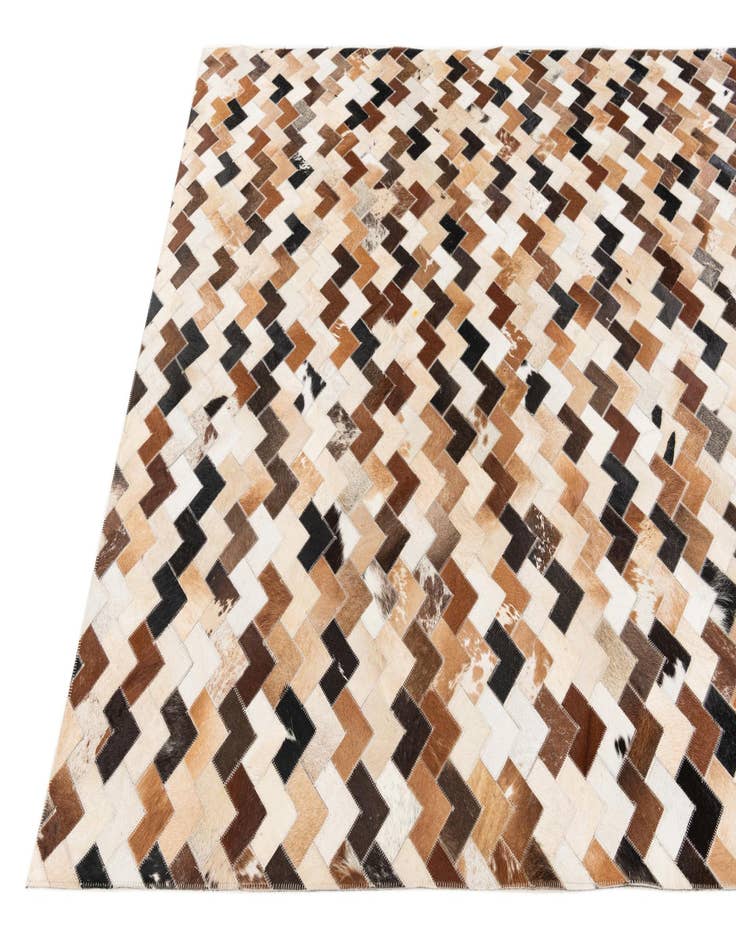Detail image of  5' 1 x 8' Cowhide Stocks Rug