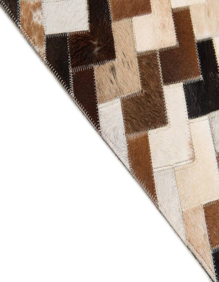 Detail image of  5' 1 x 8' Cowhide Stocks Rug