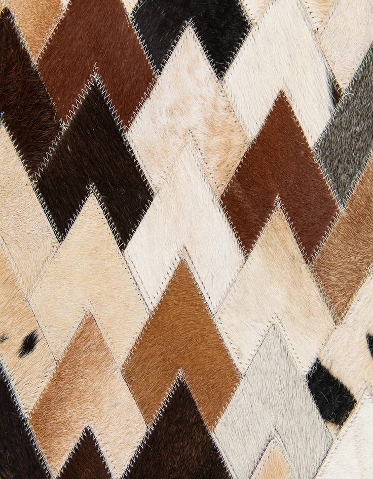 Detail image of  5' 1 x 8' Cowhide Stocks Rug