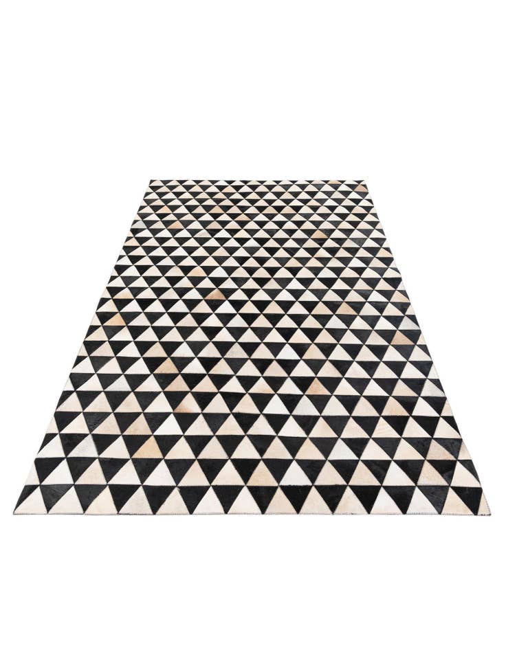 Detail image of  5' 1 x 8' 2 Cowhide Stocks Rug