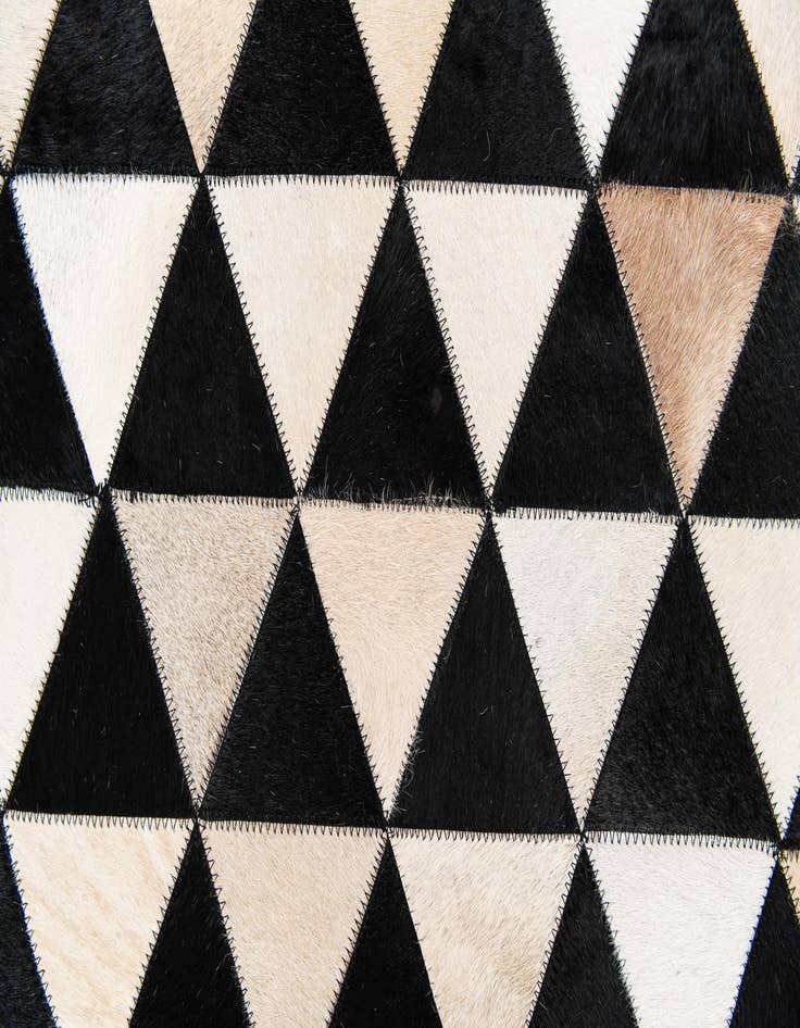 Detail image of  5' 1 x 8' 2 Cowhide Stocks Rug