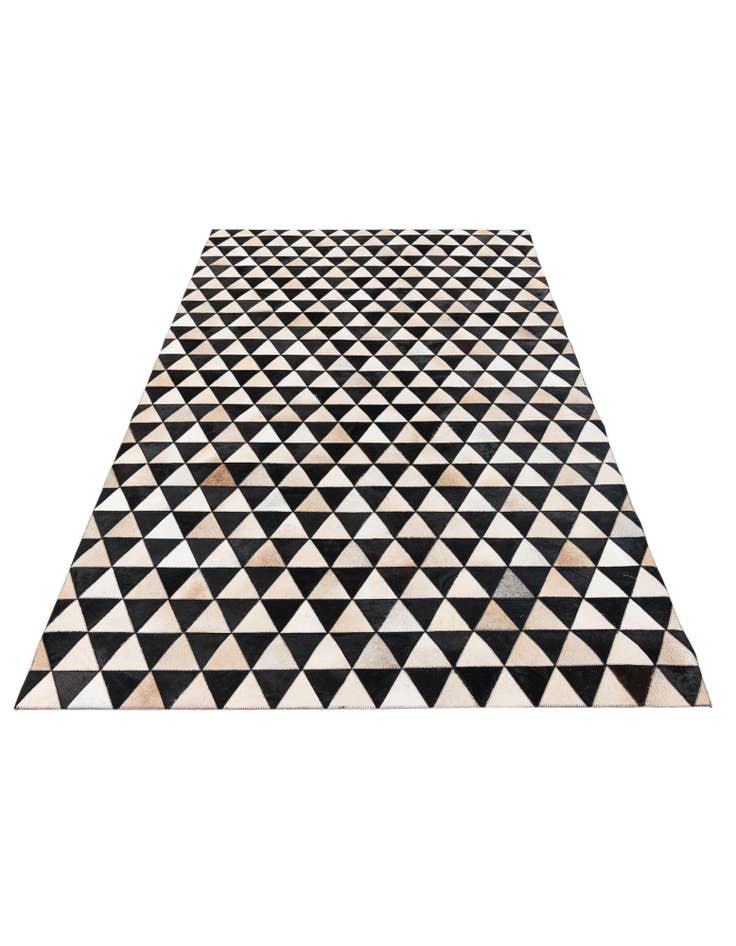 Detail image of  5' 2 x 8' Cowhide Stocks Rug