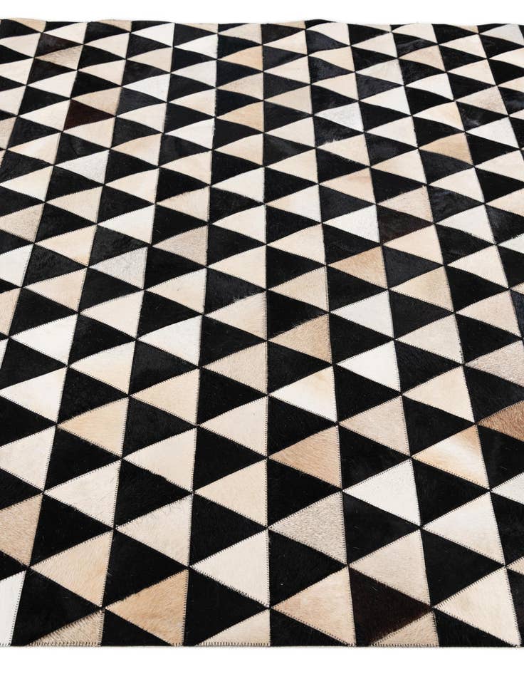 Detail image of  5' 2 x 8' Cowhide Stocks Rug