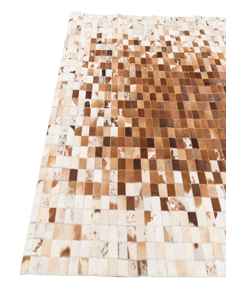 Detail image of  4' 11 x 7' 9 Cowhide Stocks Rug