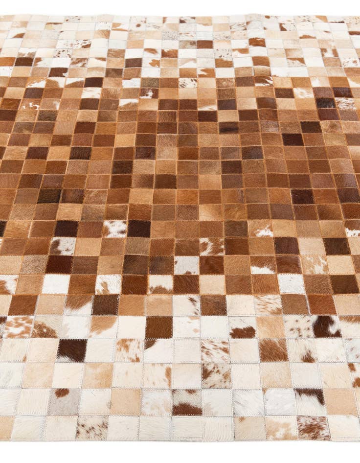 Detail image of  4' 11 x 7' 9 Cowhide Stocks Rug