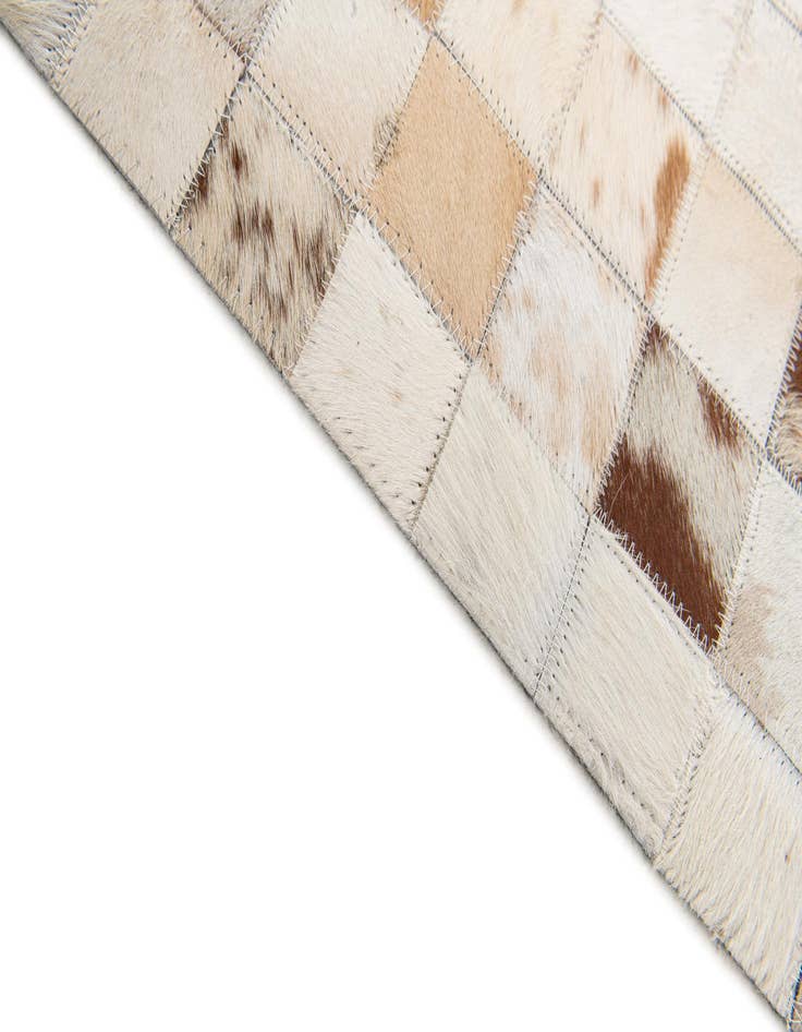 Detail image of  4' 11 x 7' 9 Cowhide Stocks Rug