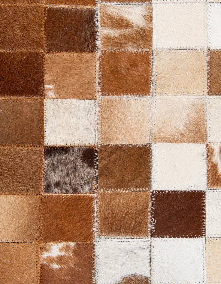 Detail image of  4' 11 x 7' 9 Cowhide Stocks Rug