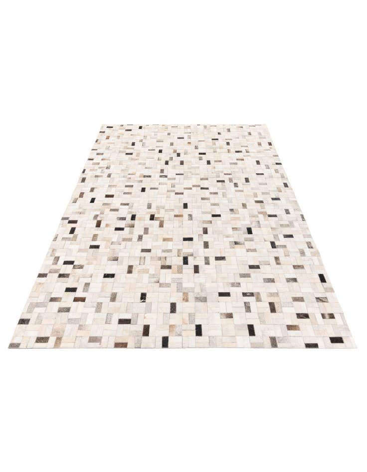 Detail image of  5' 3 x 7' 5 Cowhide Stocks Rug