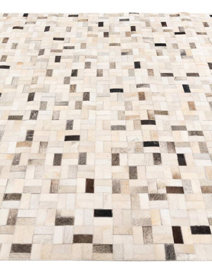 Detail image of  5' 3 x 7' 5 Cowhide Stocks Rug