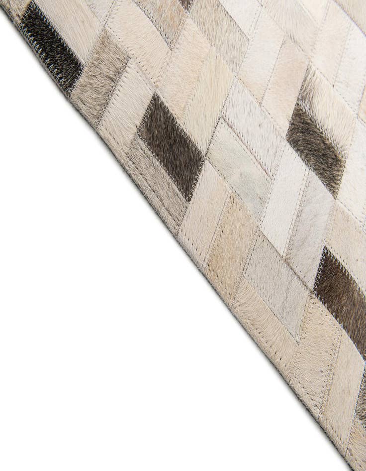 Detail image of  5' 3 x 7' 5 Cowhide Stocks Rug
