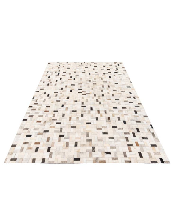 Detail image of  5' 3 x 7' 5 Cowhide Stocks Rug