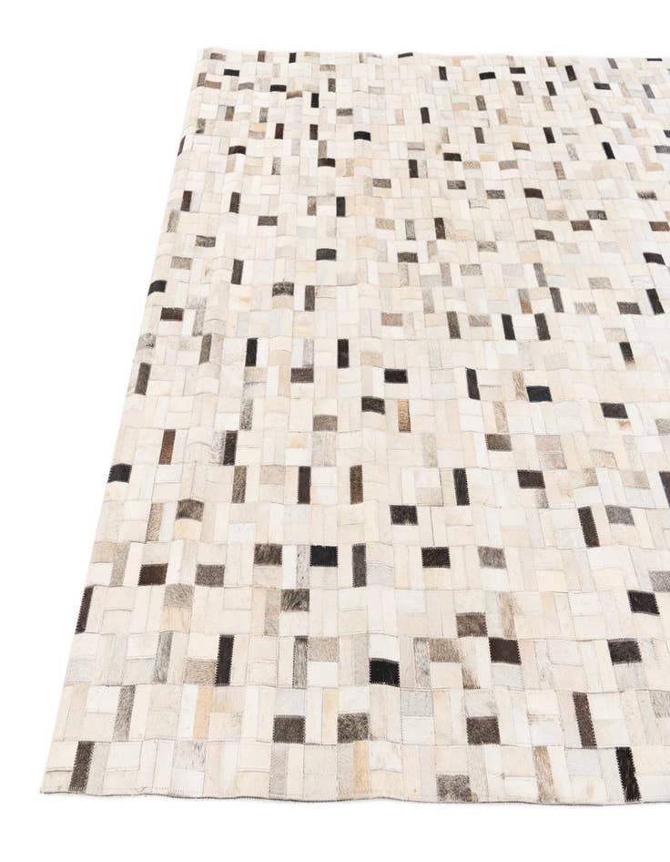 Detail image of  5' 3 x 7' 5 Cowhide Stocks Rug