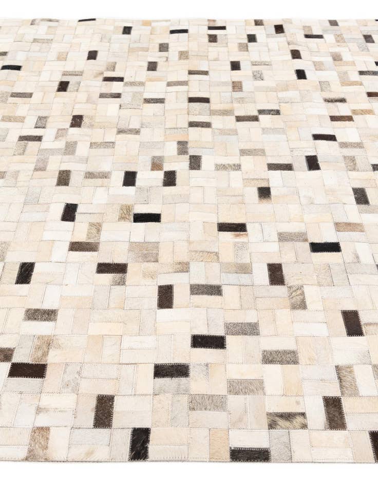 Detail image of  5' 3 x 7' 5 Cowhide Stocks Rug