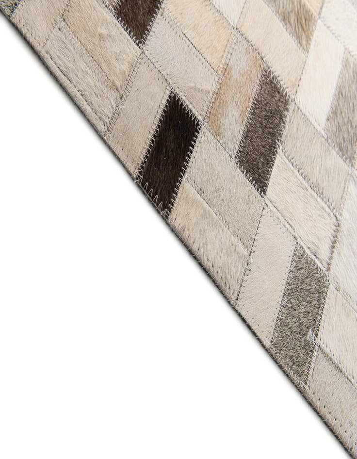 Detail image of  5' 3 x 7' 5 Cowhide Stocks Rug