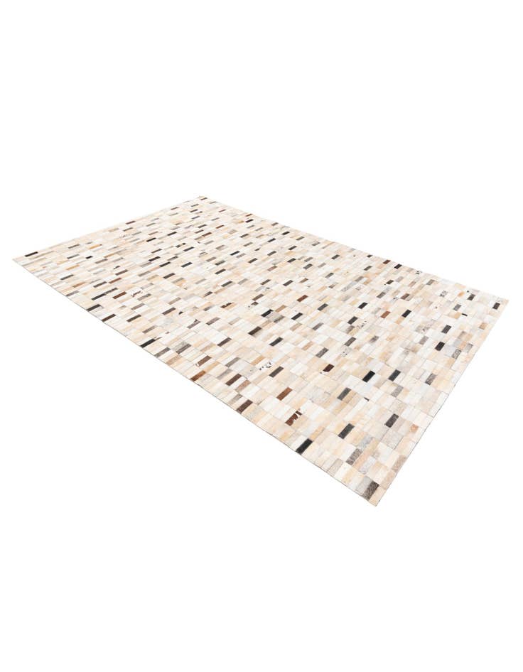 Detail image of  5' 1 x 7' 10 Cowhide Stocks Rug